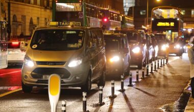 Rush hour Dublin traffic disrupted by taxi protest against Uber fixed fares – The Irish Times