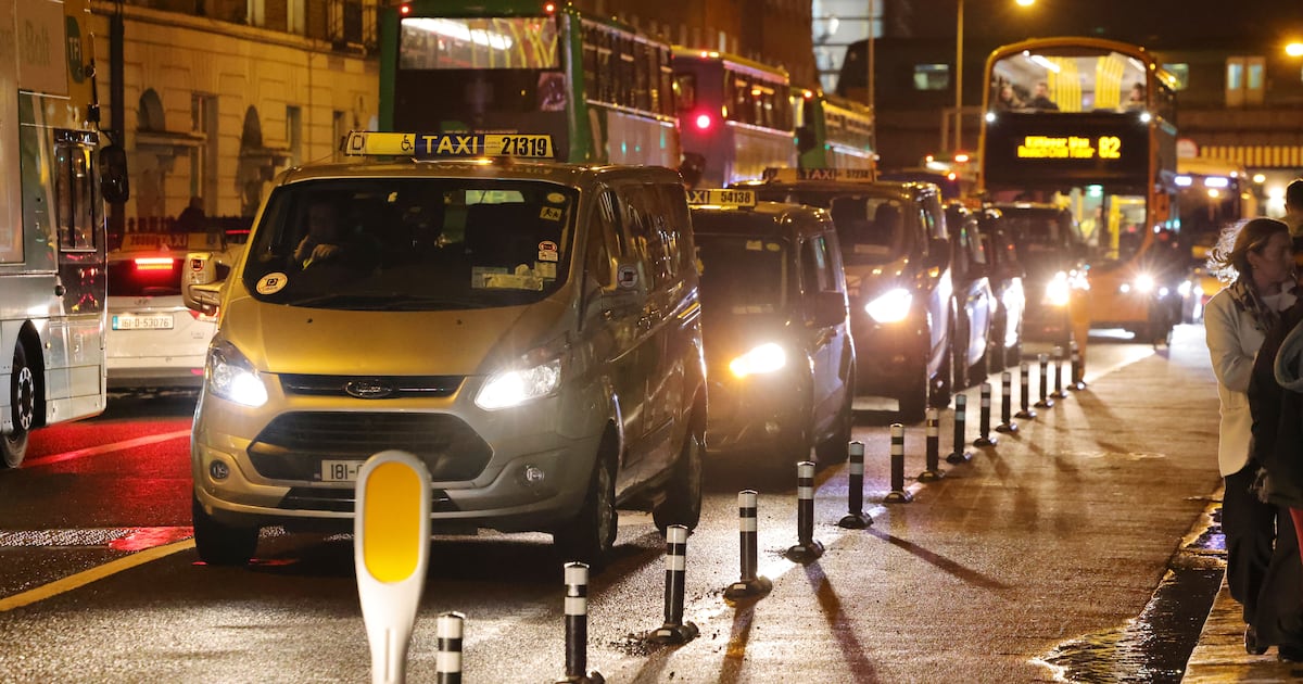 Rush hour Dublin traffic disrupted by taxi protest against Uber fixed fares – The Irish Times