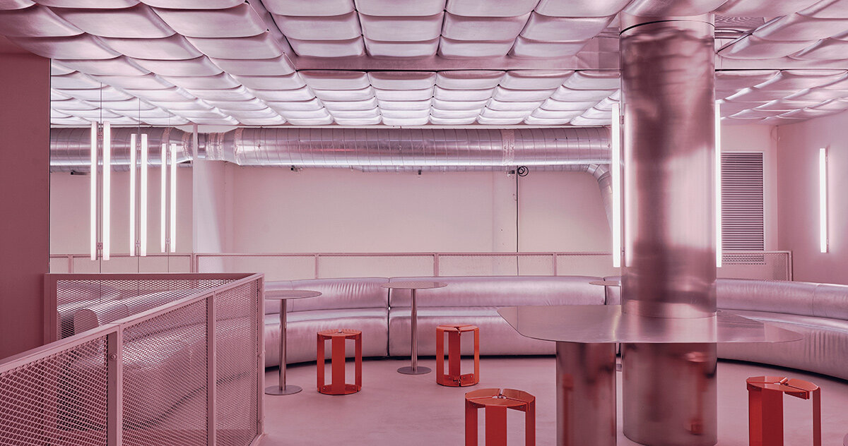 barcelona pasta spot 'relleno' gets metallic interiors by isern serra