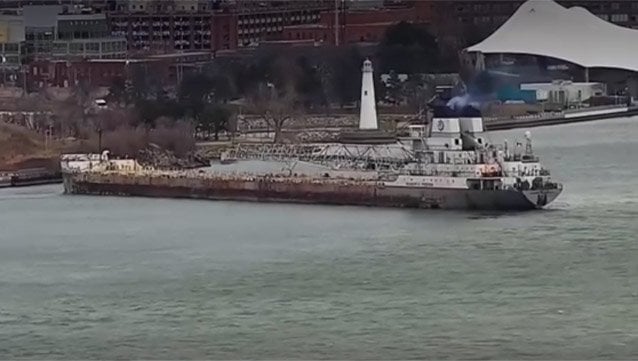 Great Lakes Bulker Grounds in the Detroit River