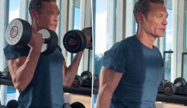 Ryan Seacrest flaunts bulging biceps in workout video