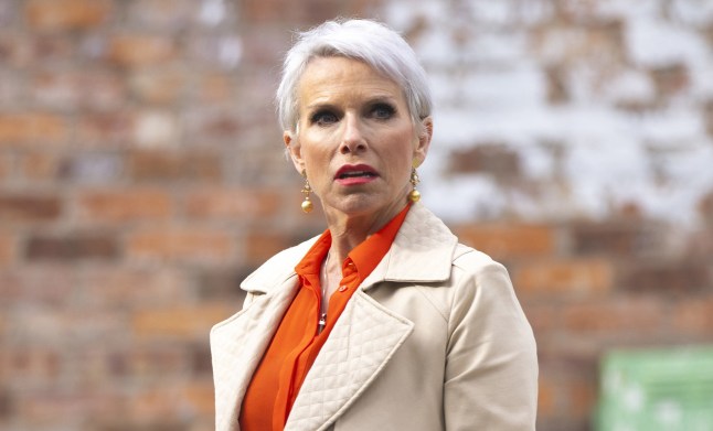 Debbie looking shocked in Coronation Street