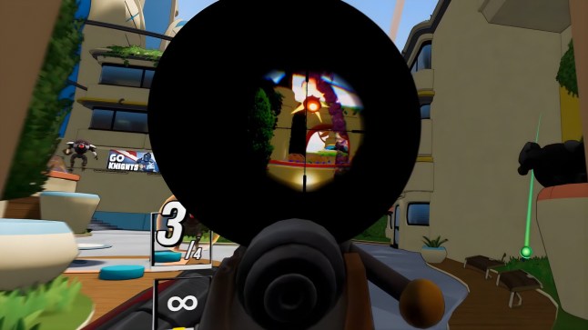 Roboquest VR screenshot of a sniper rifle