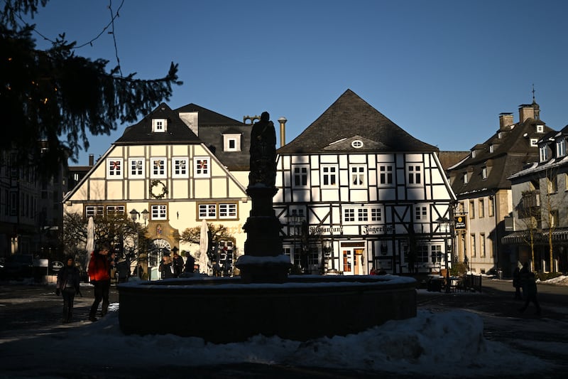 The market square in Brilon. Photograph: Ina Fassbender/Getty