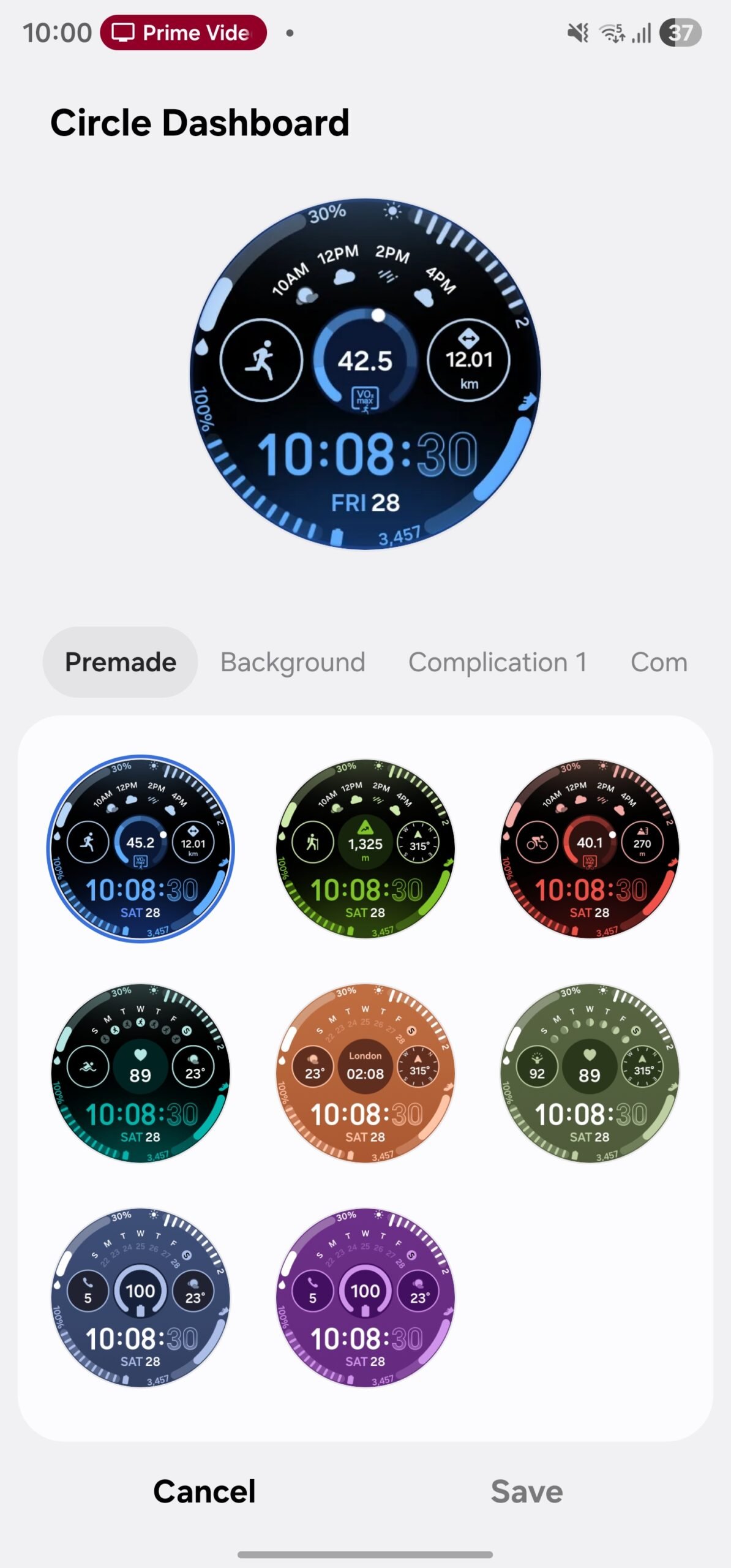 samsung galaxy wearable app galaxy watch face customization screen