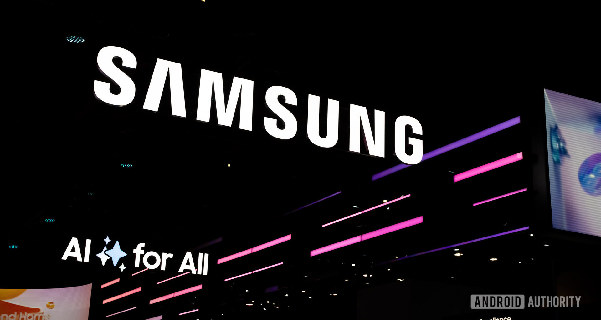 Samsung logo at CES 2025 Stock photo 2