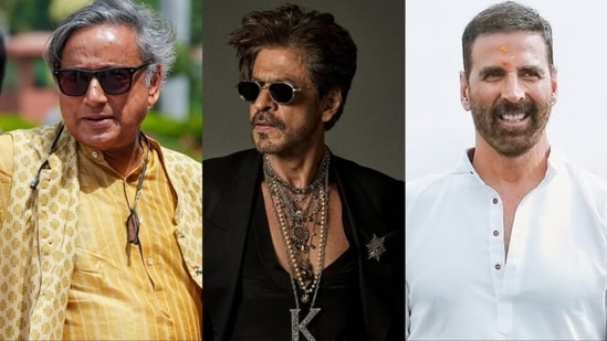 Shah Rukh Khan reacted to Shashi Tharoor and Akshay Kumar's tweets.