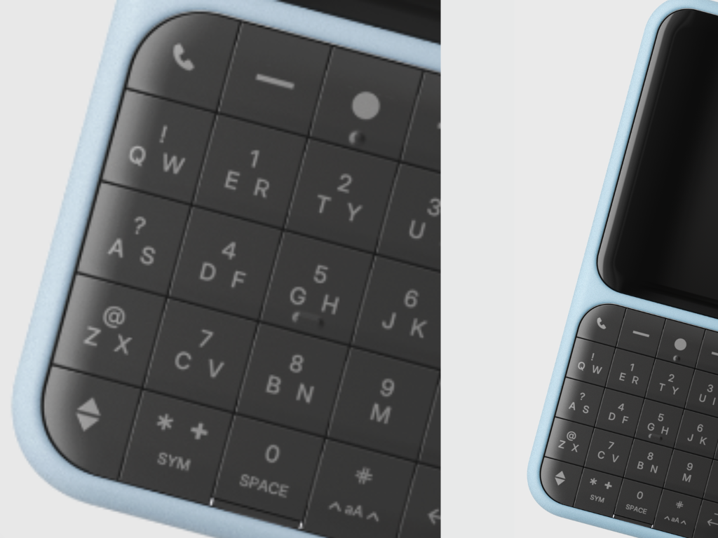 New Blackberry SureType-style QWERTY modular keyboard tile spotted in new Sidephone promo image