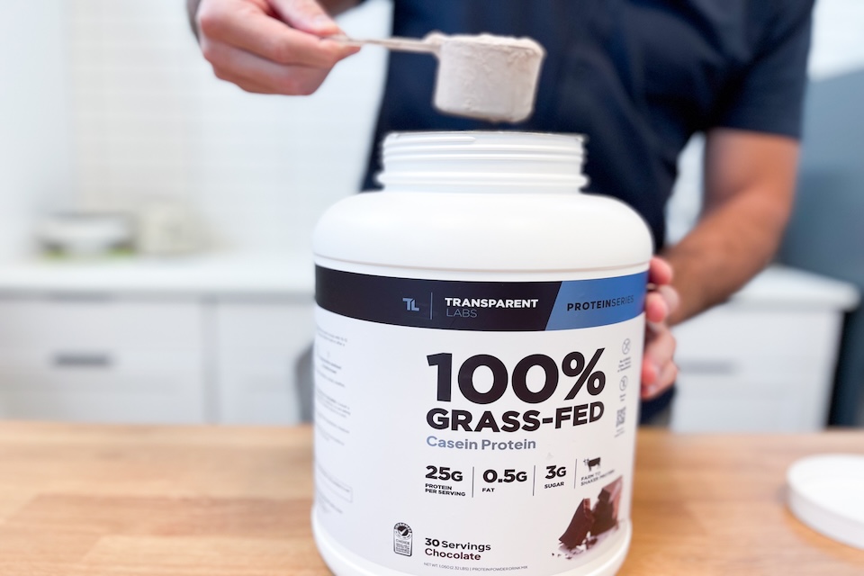 Transparent Labs Casein as best casein protein powder