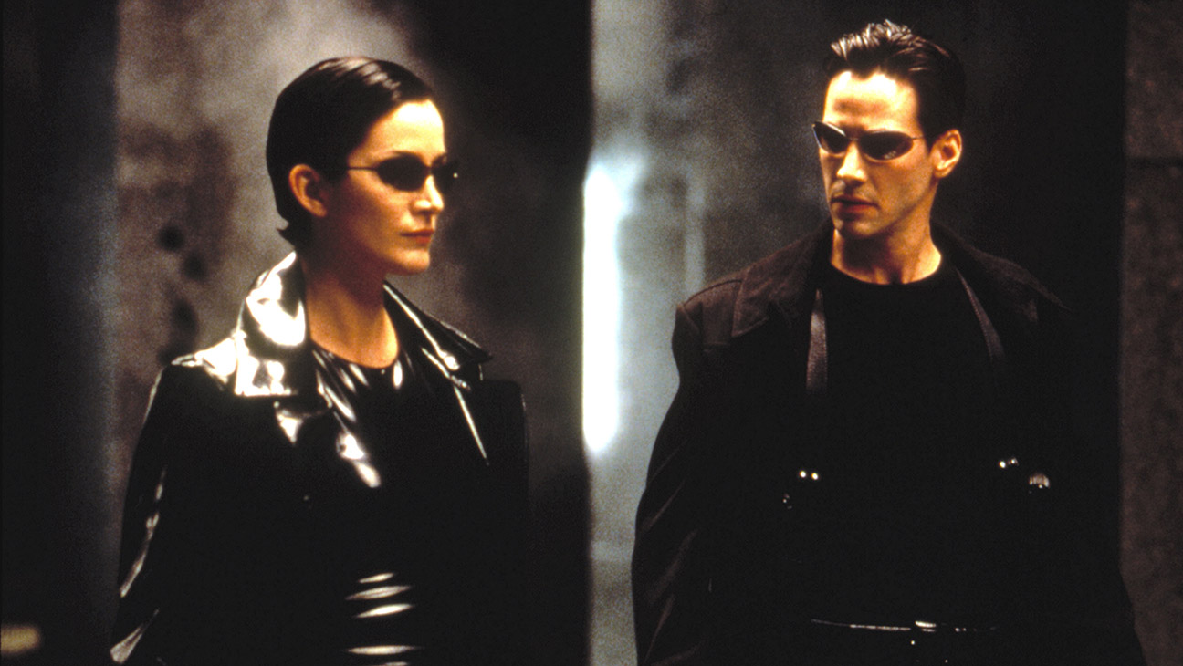 The Matrix, Carrie-Anne Moss, Keanu Reeves, 1999.