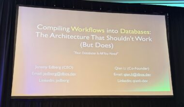 QCon SF: Database-Backed Workflow Orchestration Challenges Traditional Architecture