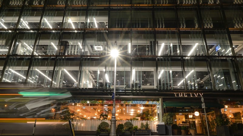 The Ivy Dawson Street Restaurant in Dublin city centre, just before reopening in December. Photograph: Artur Widak/NurPhoto via Getty Images