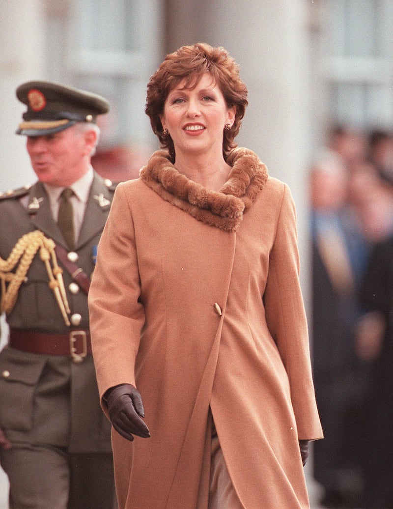 Mary McAleese at Dublin Castle after her presidential inauguration in 1997. Photograph: Joe St Leger