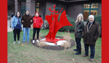 Card game organizers gathered at the unveiling: Jennifer Pressman (canasta), Gerry Stein (bridge), Barbara Alfinito and Lisa Stein (canasta) and Mario Sa Couto (bridge) - Photo Westport Journal