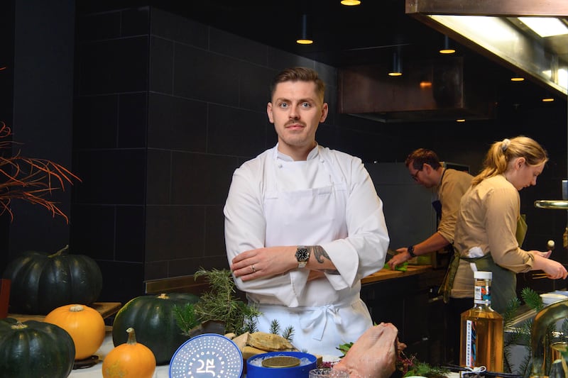 Chef Lewis Barker, Executive Chef of the two-Michelin-starred restaurant “Terre,” at Castlemartyr Resort, Cork.Pic Daragh Mc Sweeney/Provision