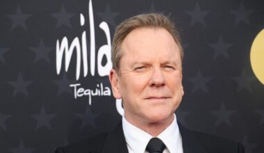Kiefer Sutherland gets a Christmas glow up in 'Tinsel Town'