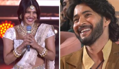 Varanasi-Globetrotter event: Priyanka Chopra cutely joins Mahesh Babu fans in chanting “Babu, Babu”; thanks his family, “Namrata Shirodkar, Sitara Ghattamaneni made me feel that Hyderabad is home” : Bollywood News