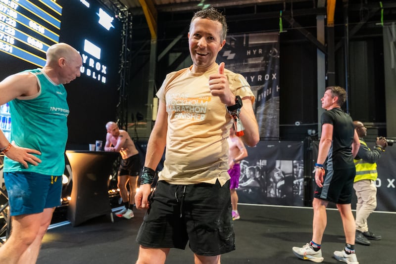 Gordon Manning after completing Hyrox Dublin at the RDS