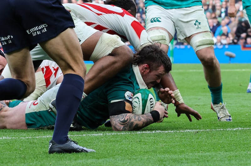 During the 2025 Quilter Nations Series game between Ireland and Japan in Aviva Stadium on Saturday. Photograph: Tom O’Hanlon/ Inpho