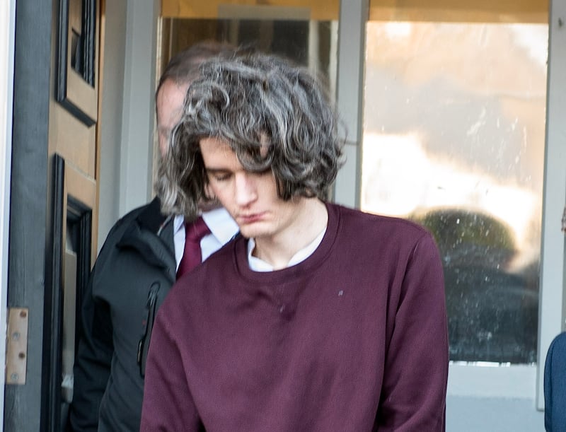 David Gallagher is brought to court on charges related to the death of his mother Stella. Photograph: Michael Mac Sweeney/Cork Courts