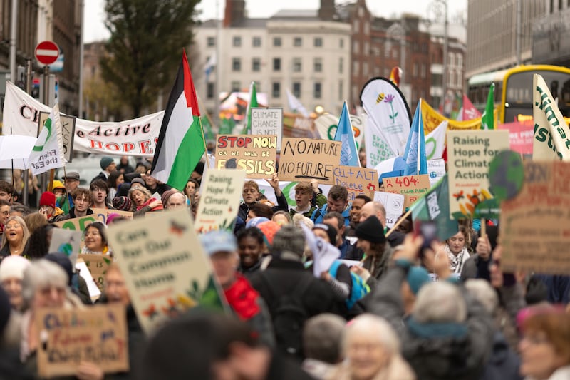 The march was organised by the Stop Climate Chaos coalition and endorsed by more than 60 organisations and groups. Photograph: Chris Maddaloni