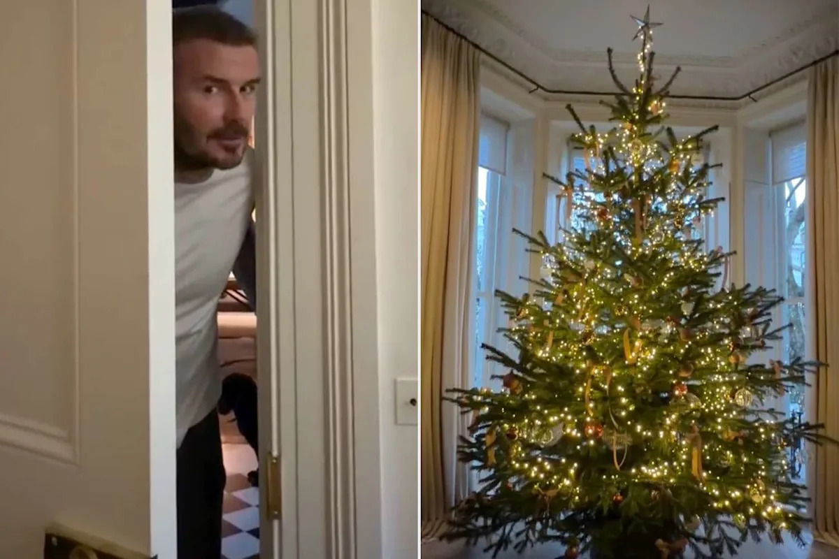 David Beckham Recreates His Viral 'Be Honest' Meme After Victoria Beckham Reveals Perfectly-Decorated Christmas Tree