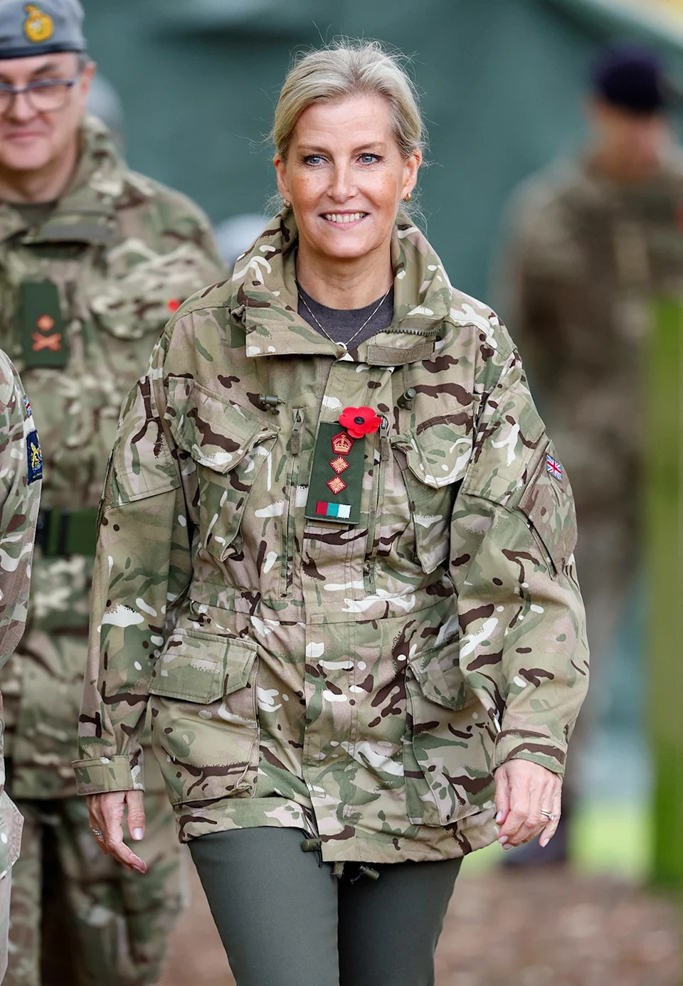 Sophie, Duchess of Edinburgh, wearing camo.