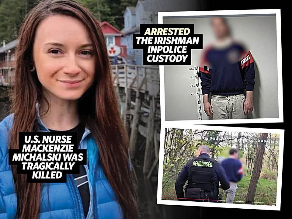 Mackenzie Michalski and inset, the Irish suspect leading police to her body
