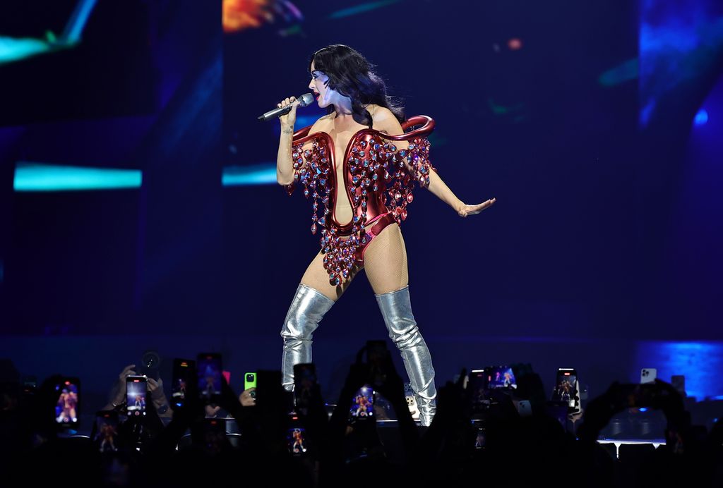 Katy Perry performs onstage during the Katy Perry The Lifetimes Tour 2025 