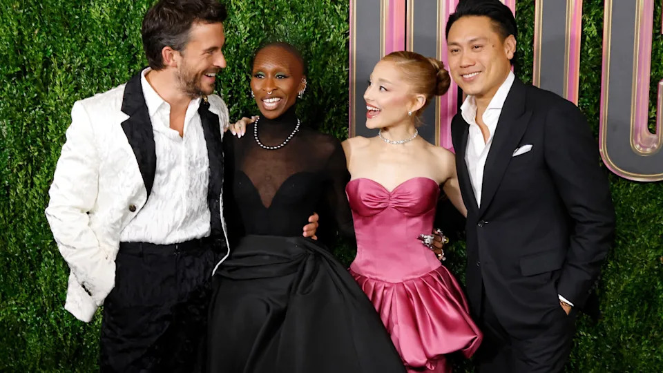 Jonathan Bailey, Cynthia Erivo, Ariana Grande, and Jon M. Chu attend the NYC premiere of "Wicked" at Museum of Modern Art on November 14, 2024 in New York City.Taylor Hill/FilmMagic via Getty Images