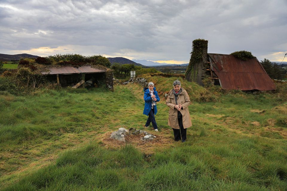  Julia Lucey left and her Sister Noreen Lucey,  visit  ‘The City’ of Shone, Pilgrimage site, near Rathmore,  Co Kerry. Photo by Valerie O'Sullivan. 