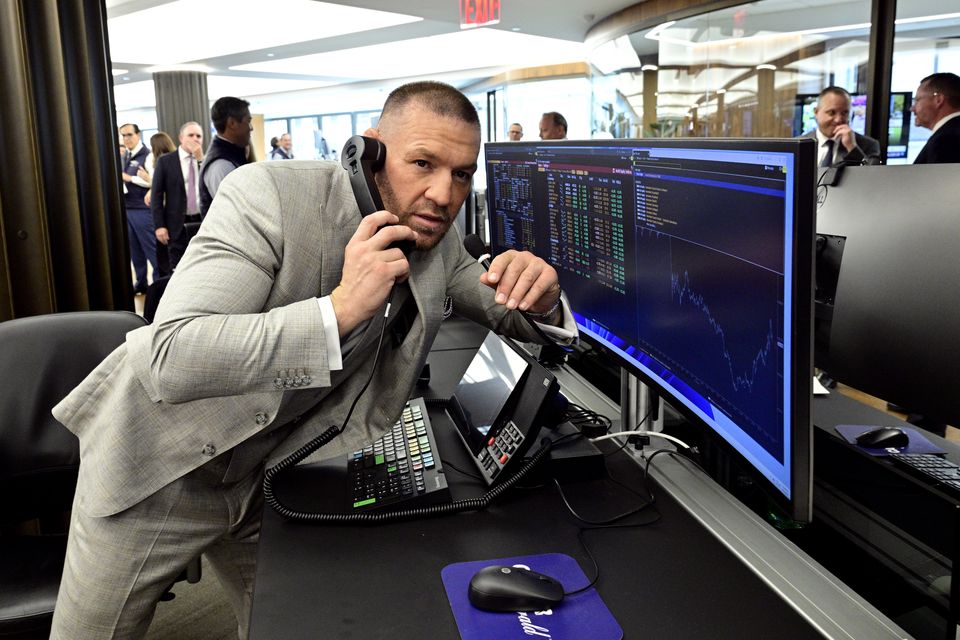 Conor McGregor in the Cantor Fitzgerald offices in New York. Photo: Getty