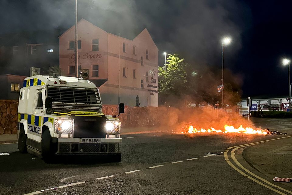 There were several nights of rioting in Ballymena in the summer (Liam McBurney/PA)