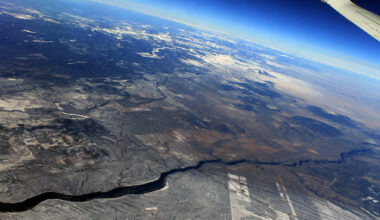 A crack in the Earth’s crust seen from the airplane