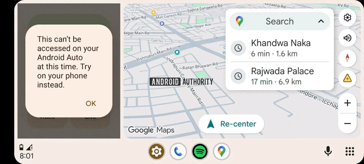Android Auto Widgets (Image Source: Android Authority)