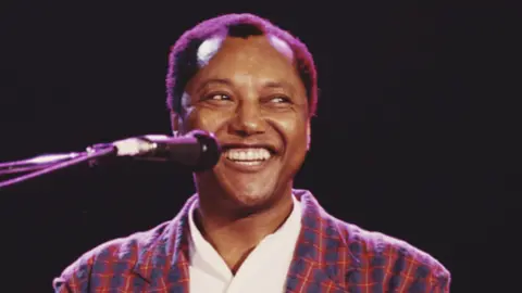 Getty Images British singer-songwriter Labi Siffre performs at the Prince's Trust Concert, Wembley Arena, London, 6th June 1987