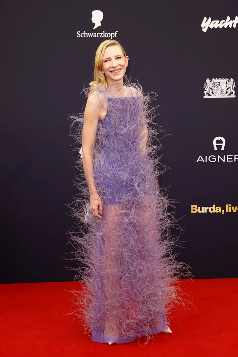 MUNICH, GERMANY - NOVEMBER 13: Cate Blanchett arrives for the Bambi Award 2025 at Bavaria Studios on November 13, 2025 in Munich, Germany. (Photo by Franziska Krug/Getty Images)
