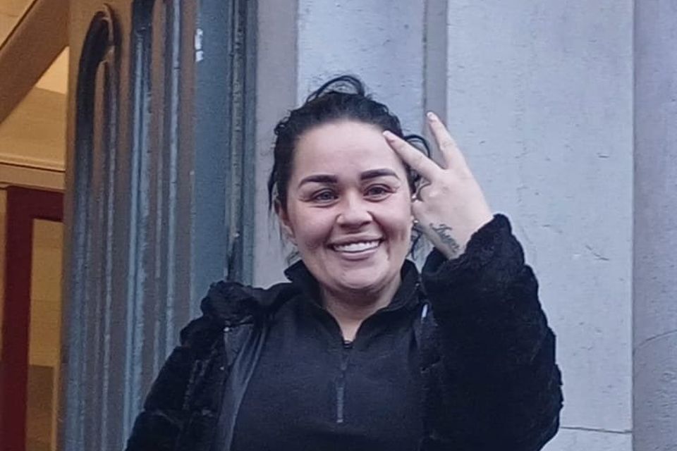 Charlene Curran outside Longford Courthouse.