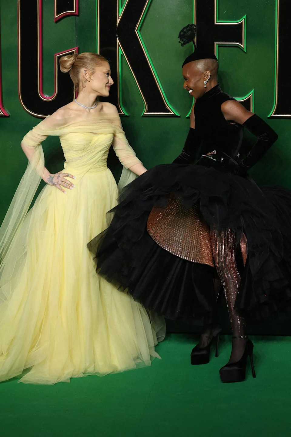 Cynthia Erivo and Ariana Grande at Wicked: Part One UK Premiere