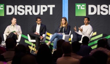 Panelists talk at TechCrunch Disrupt 2025.