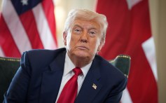 U.S. President Donald Trump talks to the media as he meets with British Prime Minister Keir Starmer at Trump Turnberry golf club on July 28, 2025 in Turnberry, Scotland.