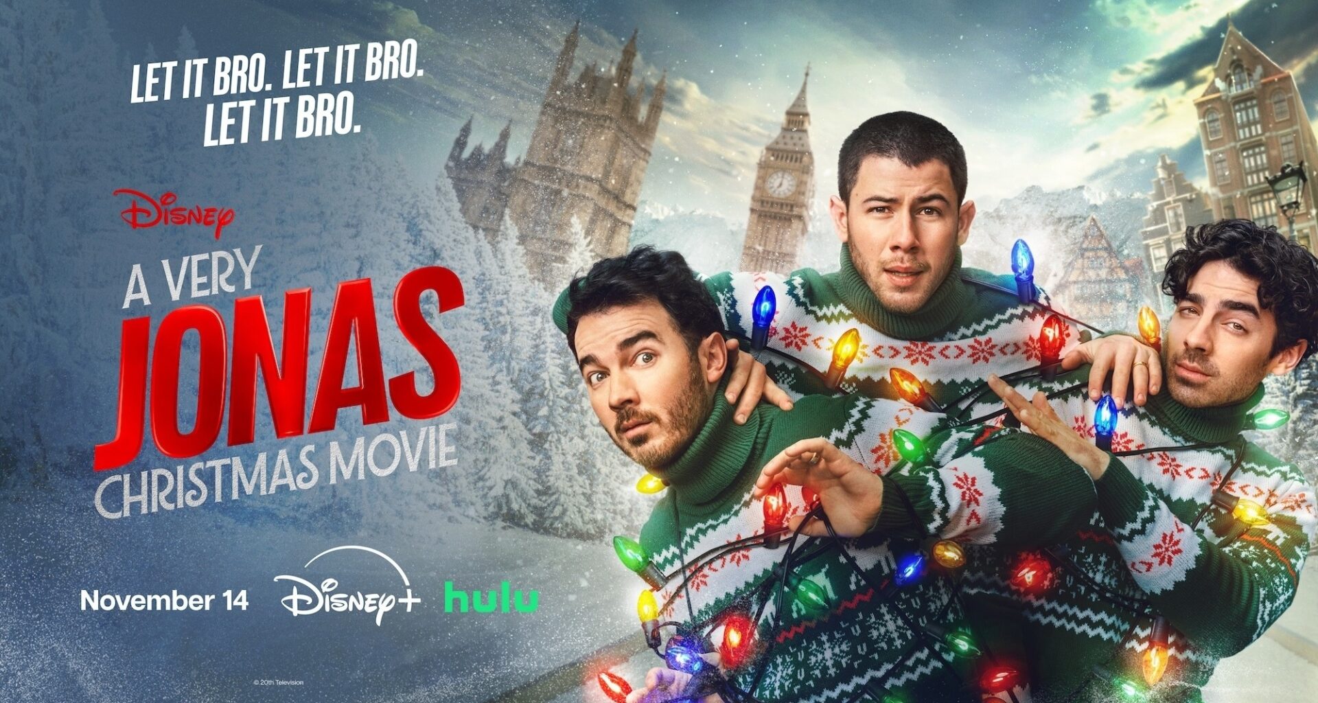 Jonas Brothers Race Home for the Holidays in ‘A Very Jonas Christmas Movie,’ Premiering Nov. 14 on Disney+ and Hulu