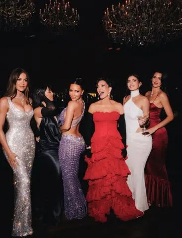 Instagram/Kris Jenner Khloe, Kim, Kourtney Kardashian with Kylie and Kendall Jenner at mom Kris Jenner's 70th birthday party