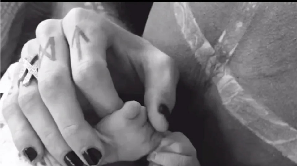 They welcomed daughter, Saga Blade Fox-Baker, in March. Instagram/@machinegunkelly