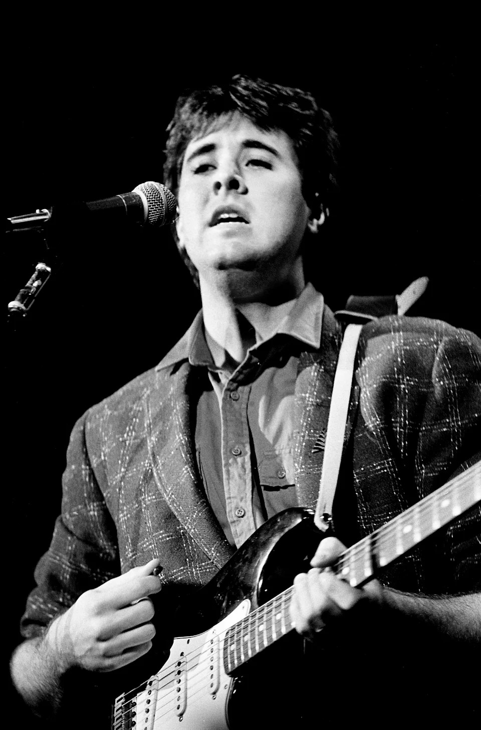 Vince Gill is performing his new release, "True Love," during the New Faces show at the Opryland Hotel on March 9, 1985, the final event of the Country Radio Seminar.