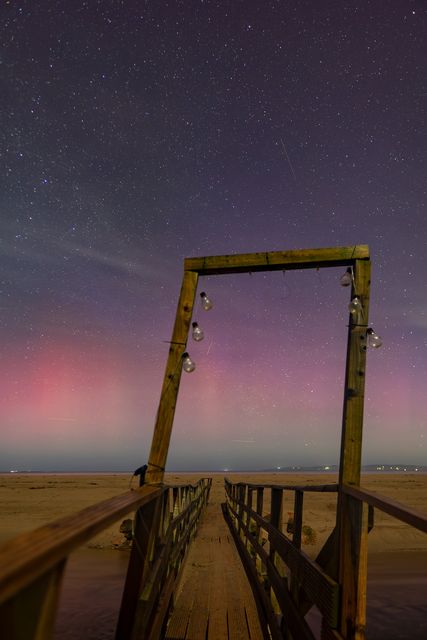 The Northern Lights as seen from Shore Acre Beach in Kerry at 5.30am on Wednesday morning. Photo by Mark O'Sullivan.