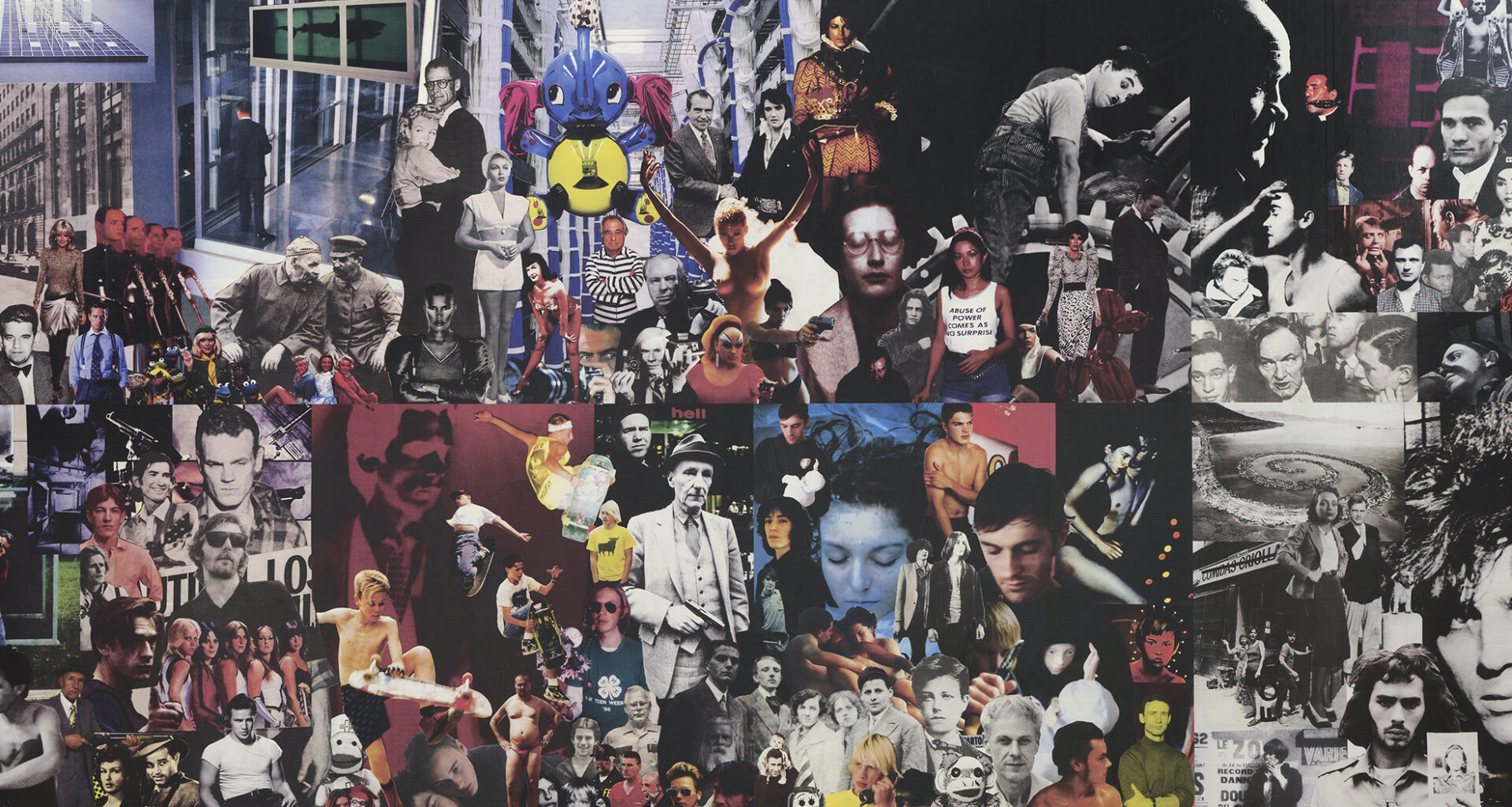 An image of a museum with the US flag