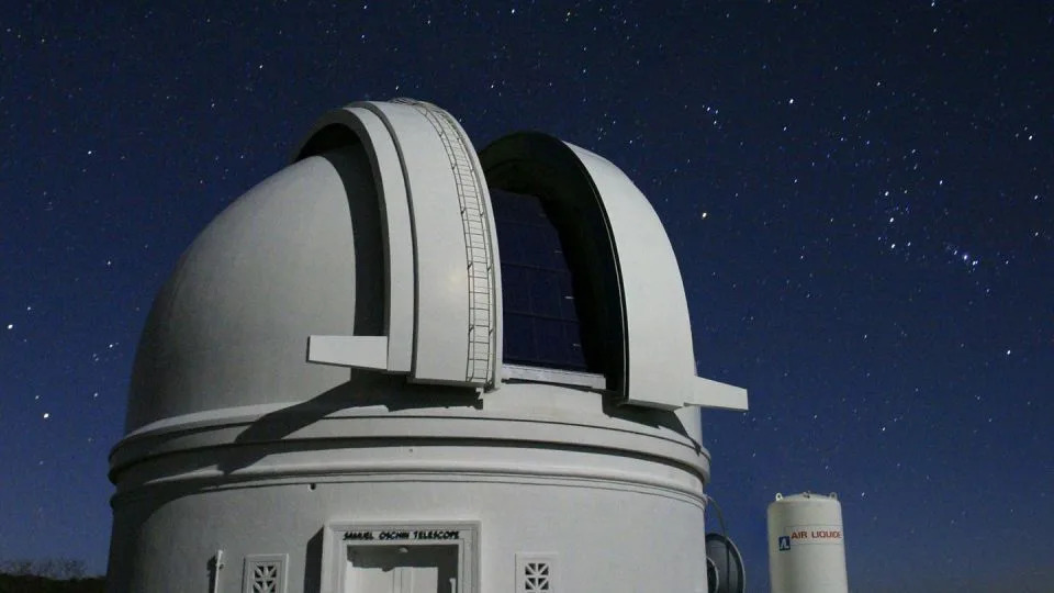 The Samuel Oschin Telescope at California's Palomar Observatory, where the Zwicky Transient Facility resides. Zwicky helped detect the powerful "Superman" flare in 2018. - Palomar/Caltech