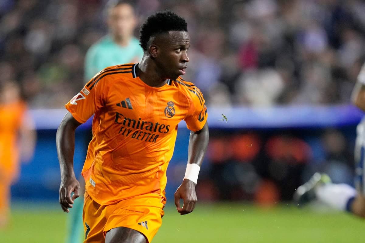 Vinicius Junior in action for Real Madrid at Leganes on Sunday (Bernat Armangue/AP)