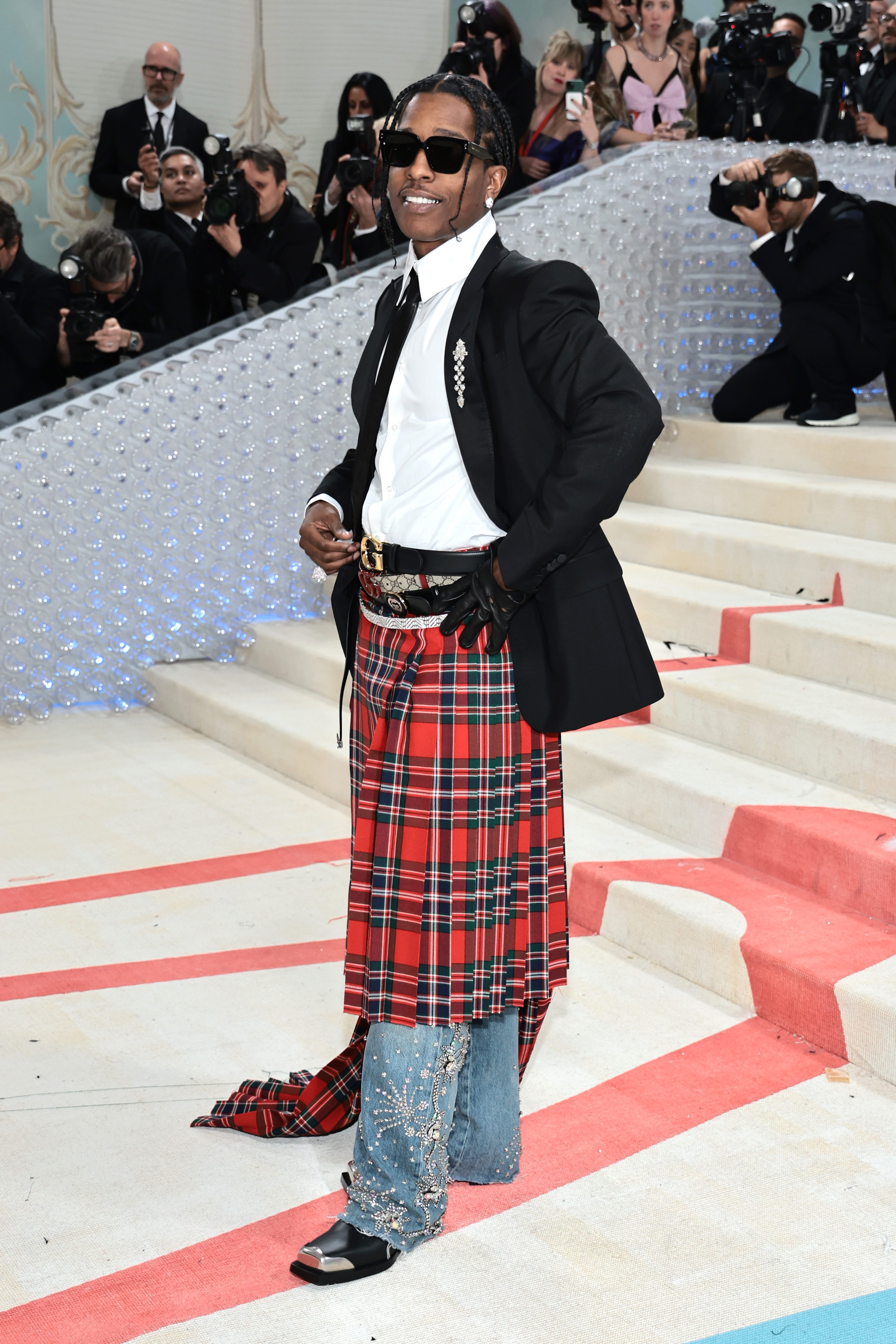 new york, new york may 01: a$ap rocky attends the 2023 met gala celebrating karl lagerfeld: a line of beauty at the metropolitan museum of art on may 01, 2023 in new york city. (photo by jamie mccarthy/getty images)